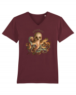 OctoSkull - octopus + skull - caracatita craniu Tricou mânecă scurtă guler V Bărbat Presenter