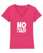 No talk me I angy Tricou mânecă scurtă guler V Damă Evoker