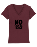 No talk me I angy Tricou mânecă scurtă guler V Damă Evoker