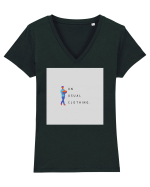 Unusual. Tricou mânecă scurtă guler V Damă Evoker