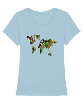 Circuit World Map Sky Blue