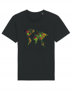 Circuit World Map Tricou mânecă scurtă Unisex Rocker