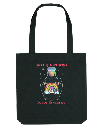 Just A Girl Who Loves Unicorns Black