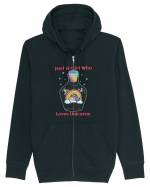 Just A Girl Who Loves Unicorns Hanorac cu fermoar Unisex Connector