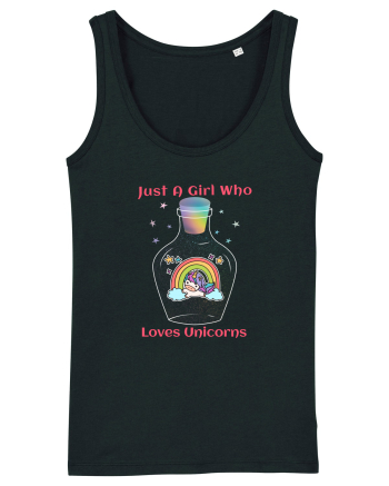 Just A Girl Who Loves Unicorns Black