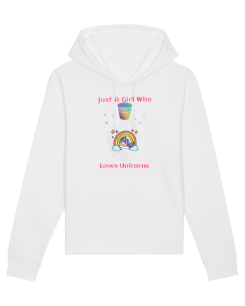 Just A Girl Who Loves Unicorns White