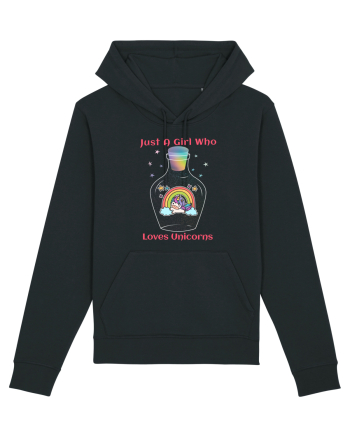 Just A Girl Who Loves Unicorns Black