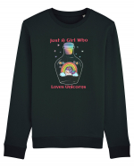 Just A Girl Who Loves Unicorns Bluză mânecă lungă Unisex Rise