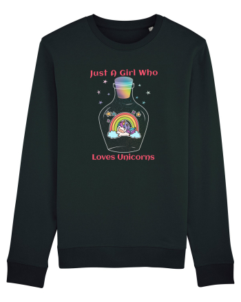 Just A Girl Who Loves Unicorns Black