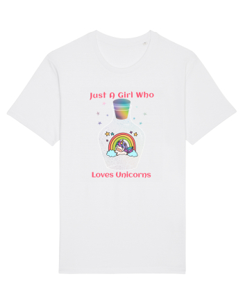 Just A Girl Who Loves Unicorns White
