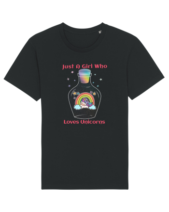 Just A Girl Who Loves Unicorns Black