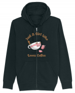 Just A Girl Who Loves Coffee Hanorac cu fermoar Unisex Connector