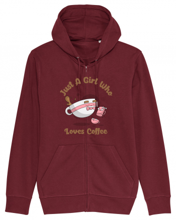 Just A Girl Who Loves Coffee Burgundy