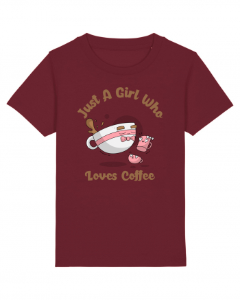 Just A Girl Who Loves Coffee Burgundy