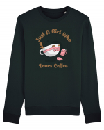 Just A Girl Who Loves Coffee Bluză mânecă lungă Unisex Rise