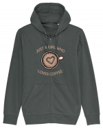 Just A Girl Who Loves Coffee Hanorac cu fermoar Unisex Connector