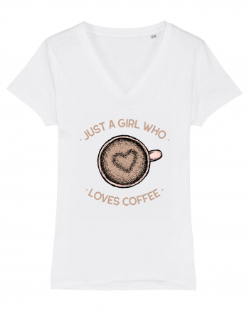 Just A Girl Who Loves Coffee White