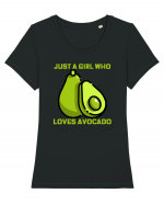 Just A Girl Who Loves Avocado Tricou mânecă scurtă guler larg fitted Damă Expresser