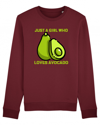 Just A Girl Who Loves Avocado Burgundy