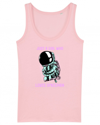 Just A Girl Who Loves Spaceman Cotton Pink