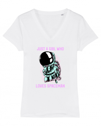 Just A Girl Who Loves Spaceman White