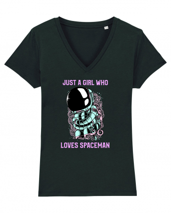 Just A Girl Who Loves Spaceman Black