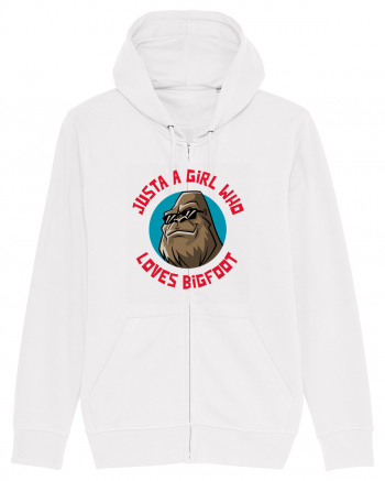 Just A Girl Who Loves Bigfoot White