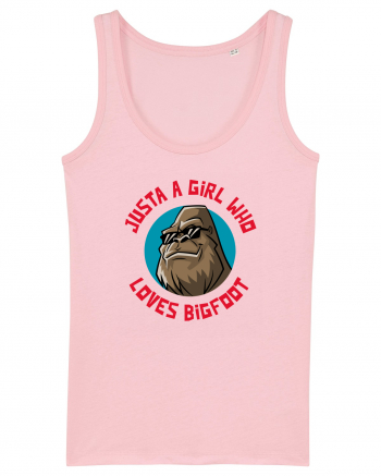 Just A Girl Who Loves Bigfoot Cotton Pink