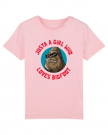 Just A Girl Who Loves Bigfoot Cotton Pink