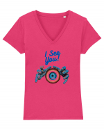 I See You Tricou mânecă scurtă guler V Damă Evoker