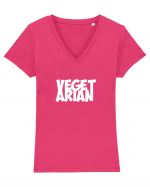 VegetArian Tricou mânecă scurtă guler V Damă Evoker