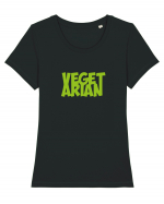 VegetArian Tricou mânecă scurtă guler larg fitted Damă Expresser