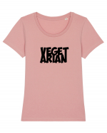 VegetArian Tricou mânecă scurtă guler larg fitted Damă Expresser