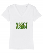 VegetArian Tricou mânecă scurtă guler V Damă Evoker