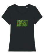 VegetArian Tricou mânecă scurtă guler larg fitted Damă Expresser