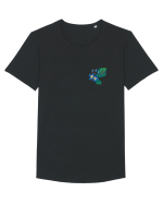 Motiv românesc - Albastrele 2. Tricou mânecă scurtă guler larg Bărbat Skater