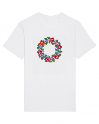 Motiv românesc - Coroniță de flori 1. White