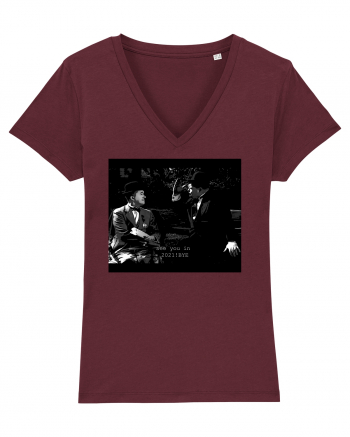 Laurel and Hardy T-Shirt Burgundy