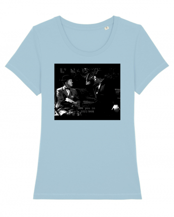 Laurel and Hardy T-Shirt Sky Blue