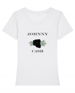 johnny cash Tricou mânecă scurtă guler larg fitted Damă Expresser