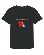 romanian flag Tricou mânecă scurtă guler larg Bărbat Skater