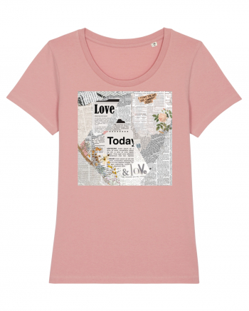 Newspaper pattern Canyon Pink