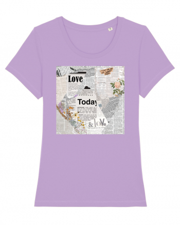 Newspaper pattern Lavender Dawn