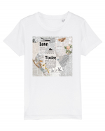 Newspaper pattern Tricou mânecă scurtă  Copii Mini Creator