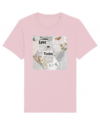 Newspaper pattern Cotton Pink