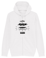 Coffee, because adulting is hard Hanorac cu fermoar Unisex Connector