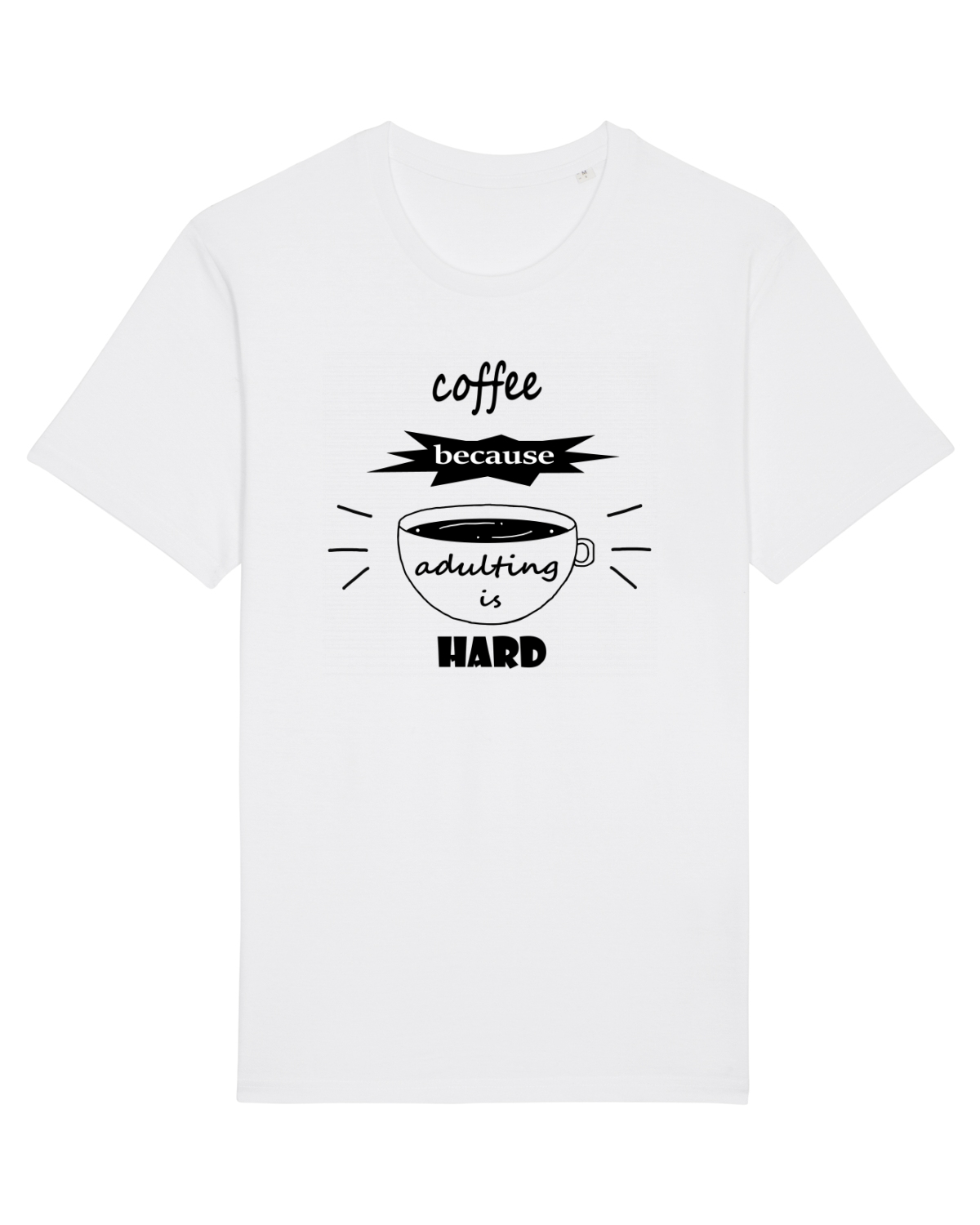 Tricou mânecă scurtă Unisex Rocker White