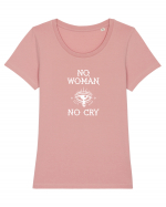 No, woman / No cry Tricou mânecă scurtă guler larg fitted Damă Expresser