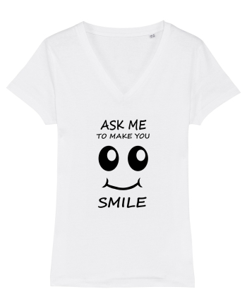 Ask me to make you smile White