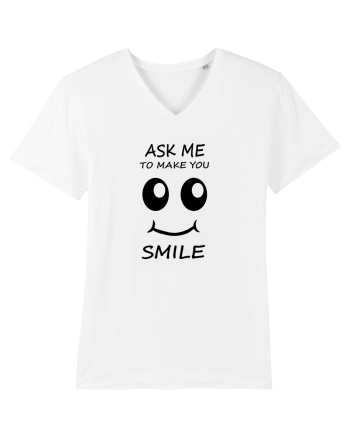 Ask me to make you smile White